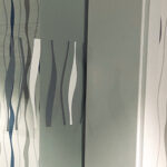 Beschriftung Glasschiebetür